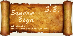 Sandra Biga vizit kartica
